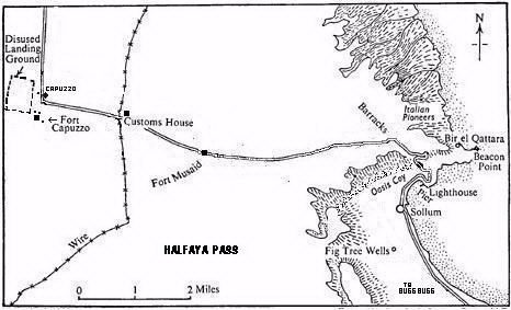 Fort Capuzzo and Sollum map
