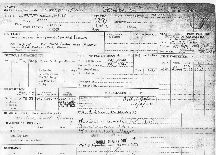 Corp George Foster RAF File